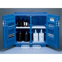 Justrite Manufacturing Co 24040 Justrite 19 1/2\" X 14 1/4\" X 16 1/4\" Blue Polyethylene Countertop Storage Cabinet For Acids With